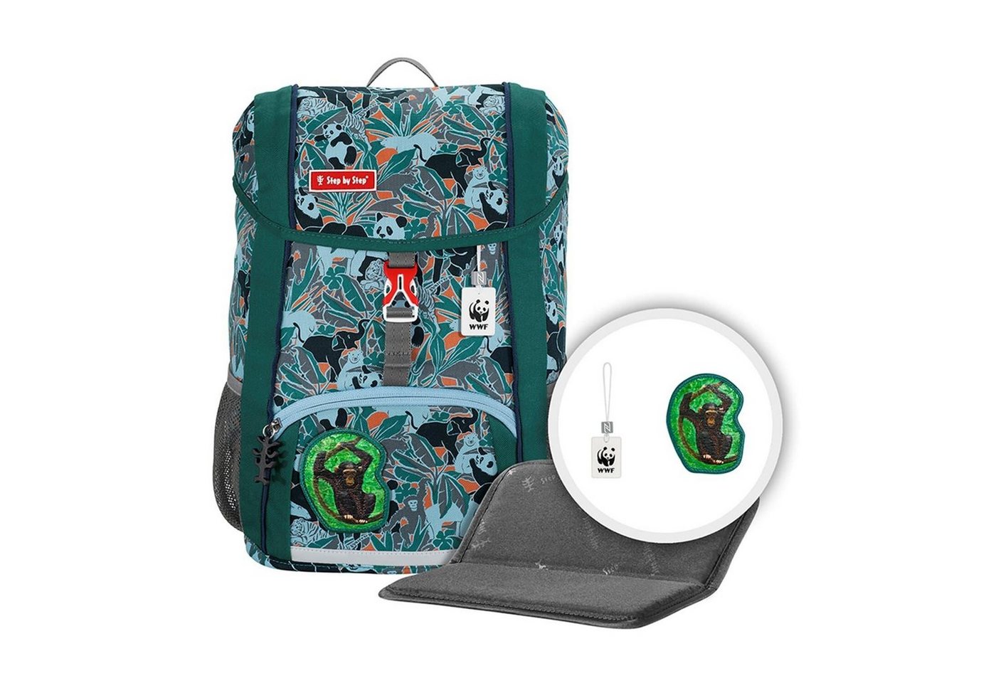 Step by Step Kinderrucksack Step By Step KID WWF Monkeys Rucksack-Set 3-teilig Step by Step Kinderrucksack Step By Step KID WWF Monkeys Rucksack-Set 3-teilig von Step by Step
