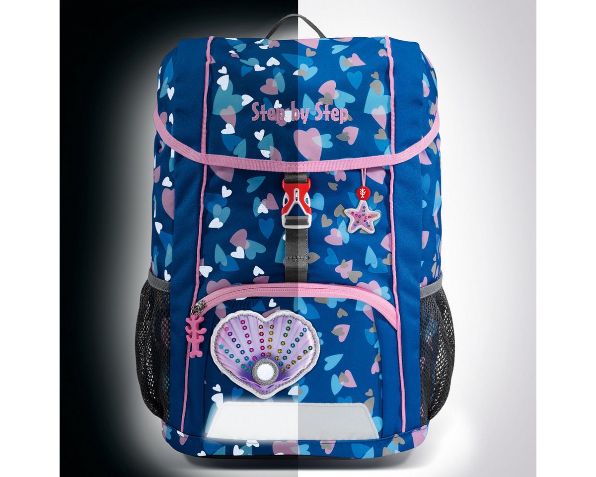 Step by Step Kinderrucksack Step by Step KID REFLECT Rucksack-Set "Seashell Pearl", 3-teilig von Step by Step