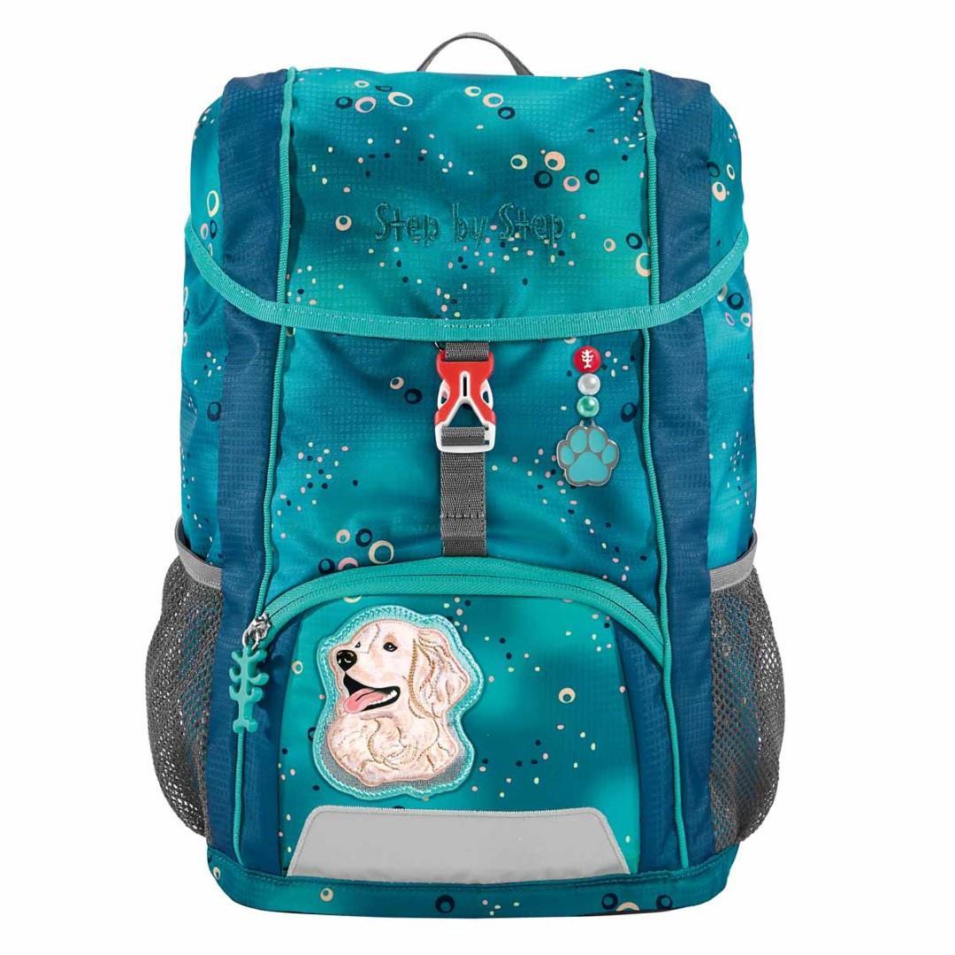 Step by Step - Kinderrücksack Kid Rucksack-Set, 3-Teilig Dog Basty Petrol von Step by Step