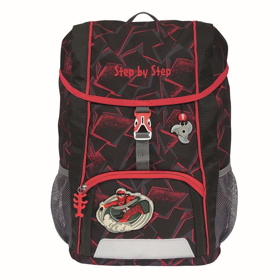 Step by Step - Kinderrücksack Kid Rucksack-Set 3-Teilig Ninja Yuma schwarz/rot von Step by Step