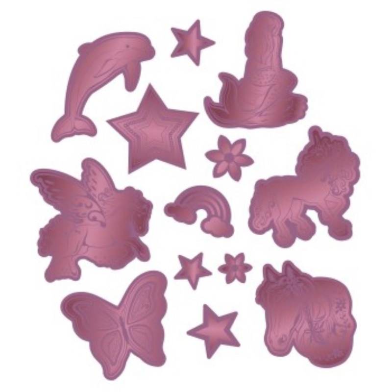 Step by Step - Motiv-Buttons Reflektierendes Sticker-Set Rot Rot von Step by Step