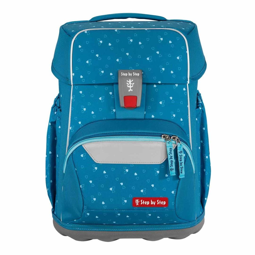 Step by Step - Ranzenset Mehrteilig Basis Schulranzen-Set, 4-Teilig Blue Hearts Multicolor von Step by Step