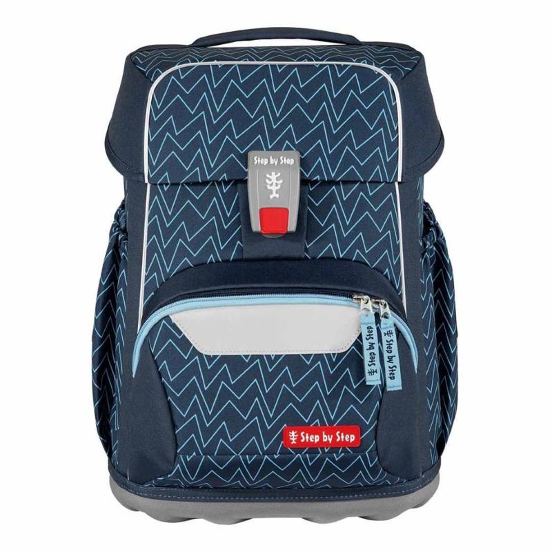 Step by Step - Ranzenset Mehrteilig Basis Schulranzen-Set, 4-Teilig Blue Lines Multicolor von Step by Step