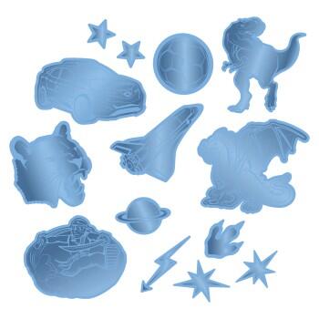 Step by Step - Reflektierendes Sticker-Set Blau bunt - Gr. - 0 von Step by Step