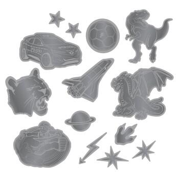 Step by Step - Reflektierendes Sticker-Set Schwarz von Step by Step