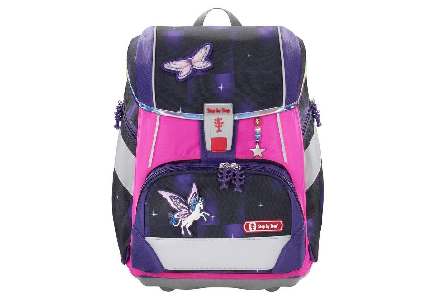 Step by Step Rucksack-Regenschutz Neon Pull-Over (für 2in1 Plus) - Sicherheitsset (pink) von Step by Step