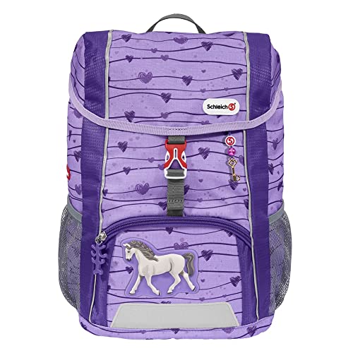 Step by Step Rucksack-Set Kid Schleich® „Holsteiner Stute“, lila, mit Sitzkissen, ergonomischer Rucksack mit höhenverstellbarem Brustgurt, für Kindergarten, Vorschule und Freizeit, 13 l von Step by Step