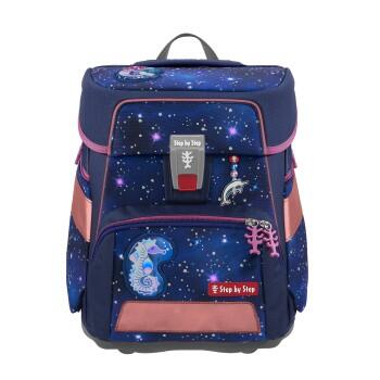 Step by Step - SPACE REFLECT Schulranzen-Set Star Seahorse Zoe, 5-teilig blau/rot von Step by Step