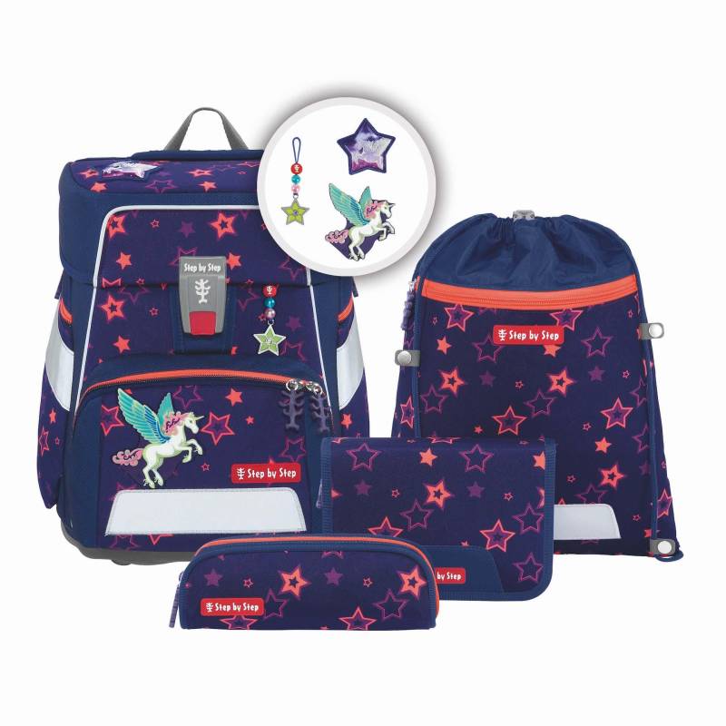 Step by Step - SPACE SHINE Schulranzen-Set Pegasus Night Nuala, 5-teilig von Step by Step