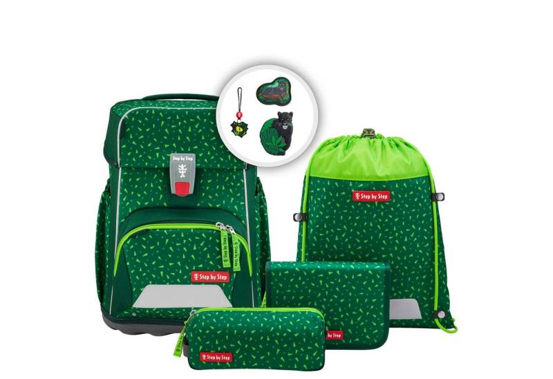 Step by Step Schulranzen Basis - Schulranzen Set 4tlg. (Green Grafics) von Step by Step