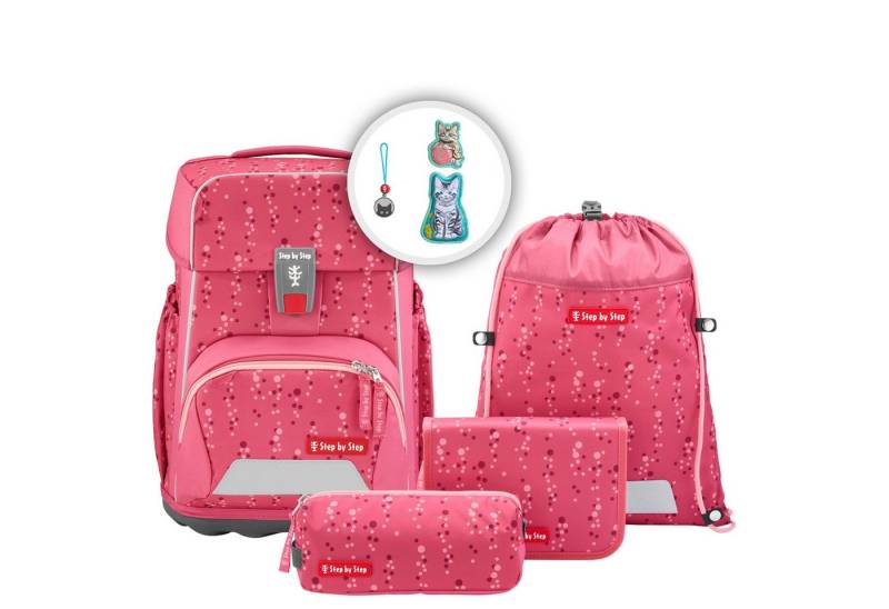 Step by Step Schulranzen Basis - Schulranzen Set 4tlg. (Pink Bubbles) von Step by Step