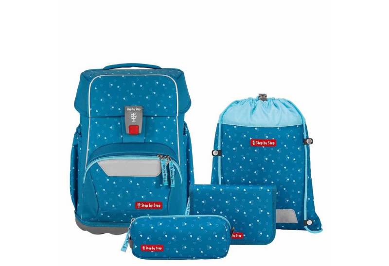 Step by Step Schulranzen Basis - Schulranzen Set 4tlg. (Blue Hearts) von Step by Step