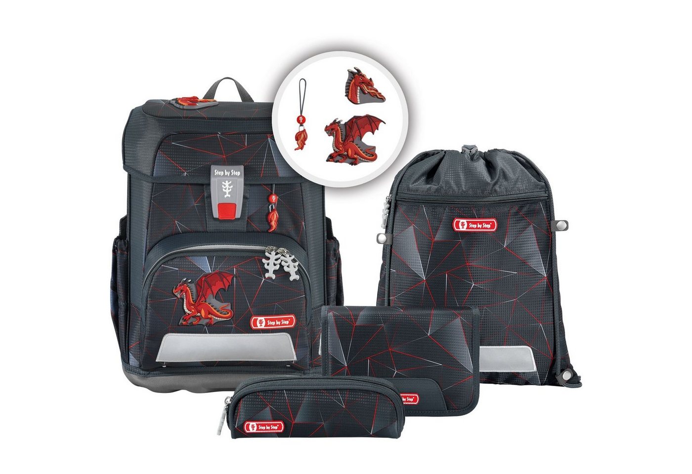 Step by Step Schulranzen Cloud (5-tlg), Polyester von Step by Step