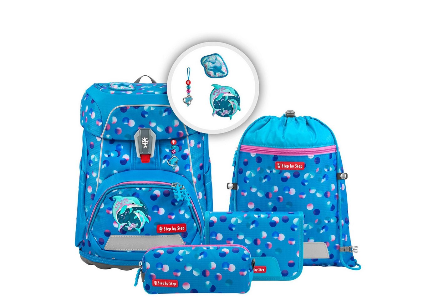 Step by Step Schulranzen Fit - Schulranzen Set 5tlg. (Dolphin Finja) von Step by Step