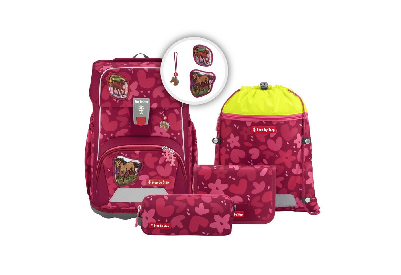 Step by Step Schulranzen GIANT, 5-teilig (5-teilig, 5-tlg) von Step by Step