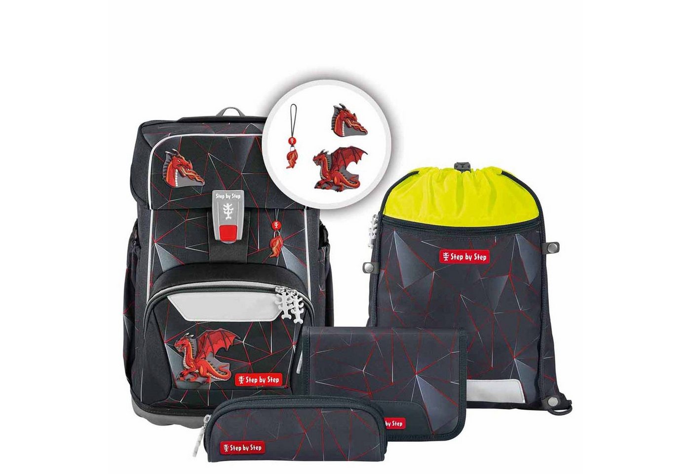 Step by Step Schulranzen Giant - Schulranzen Set 5tlg. (Drago Drako 24/25) von Step by Step