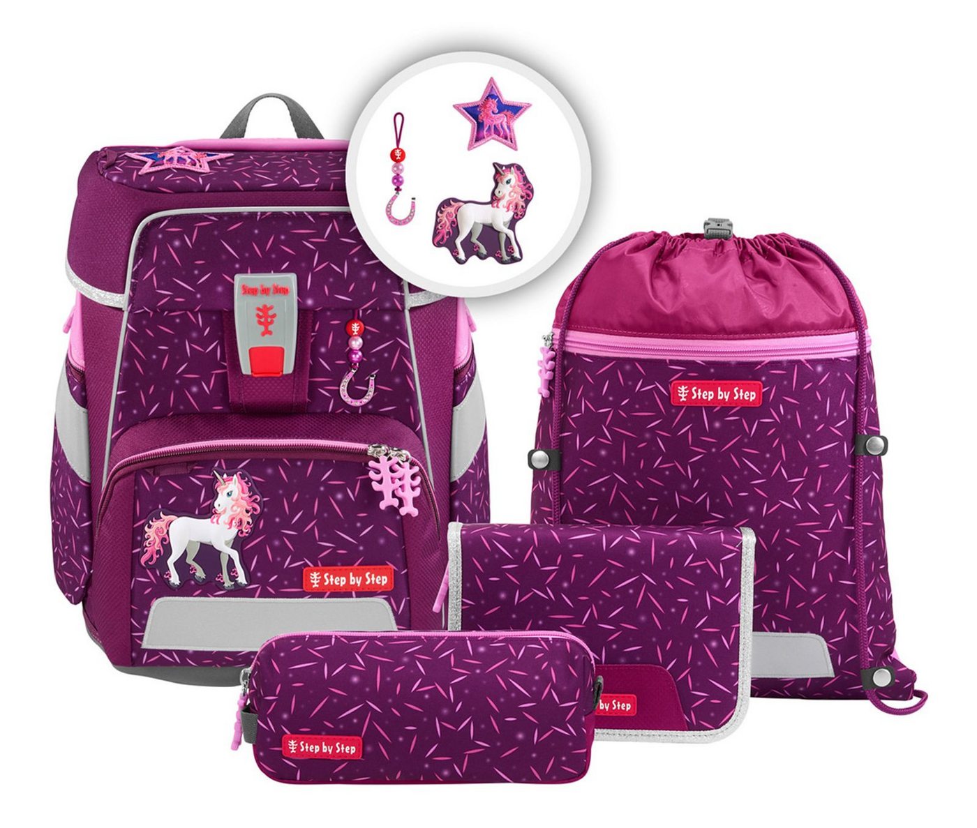 Step by Step Schulranzen Schulranzen-Set 5-teilig (Set, 5-tlg) von Step by Step