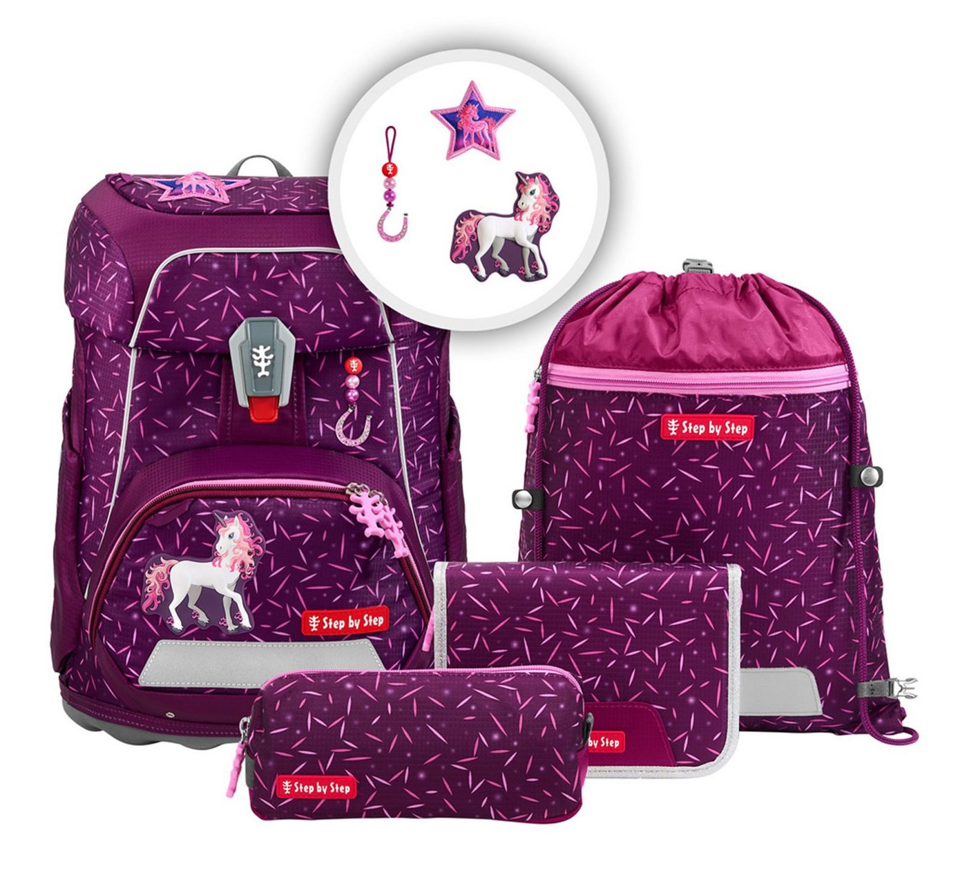 Step by Step Schulranzen Schulranzen-Set 5-teilig (Set, 5-tlg) von Step by Step