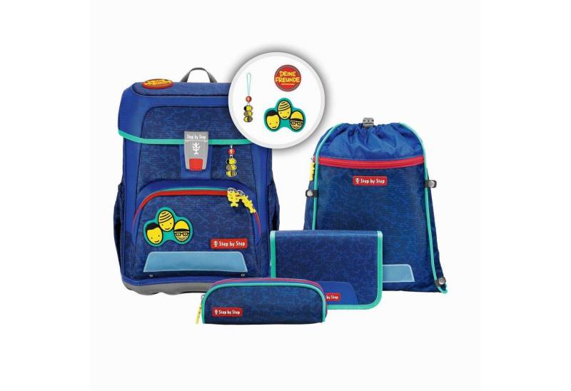 Step by Step Schulranzen Schulranzen-Set CLOUD Deine Freunde 5-teilig (5-teilig), Grundschulranzen, ergonomisch, Easy-Grow-System von Step by Step