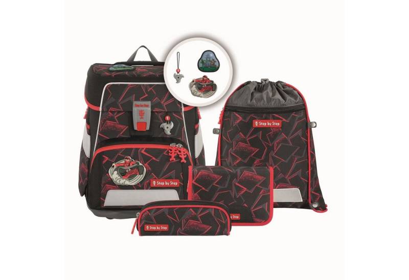 Step by Step Schulranzen Schulranzen-Set SPACE Ninja Yuma 5-teilig (5-teilig), ab 1. Klasse, ergonomisch, Easy-Grow-System von Step by Step