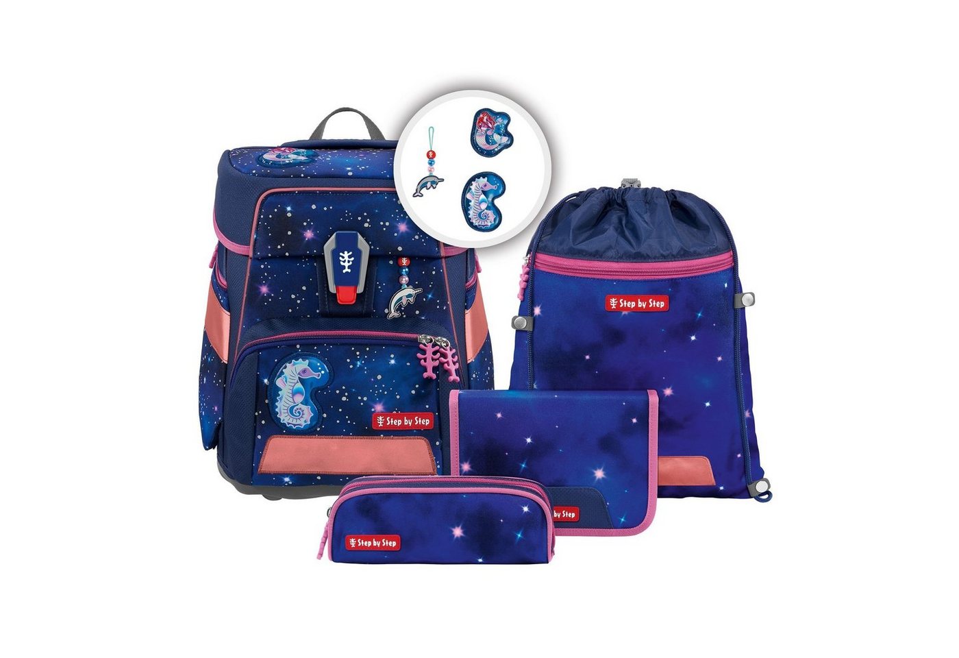 Step by Step Schulranzen Space (5-tlg), PET von Step by Step
