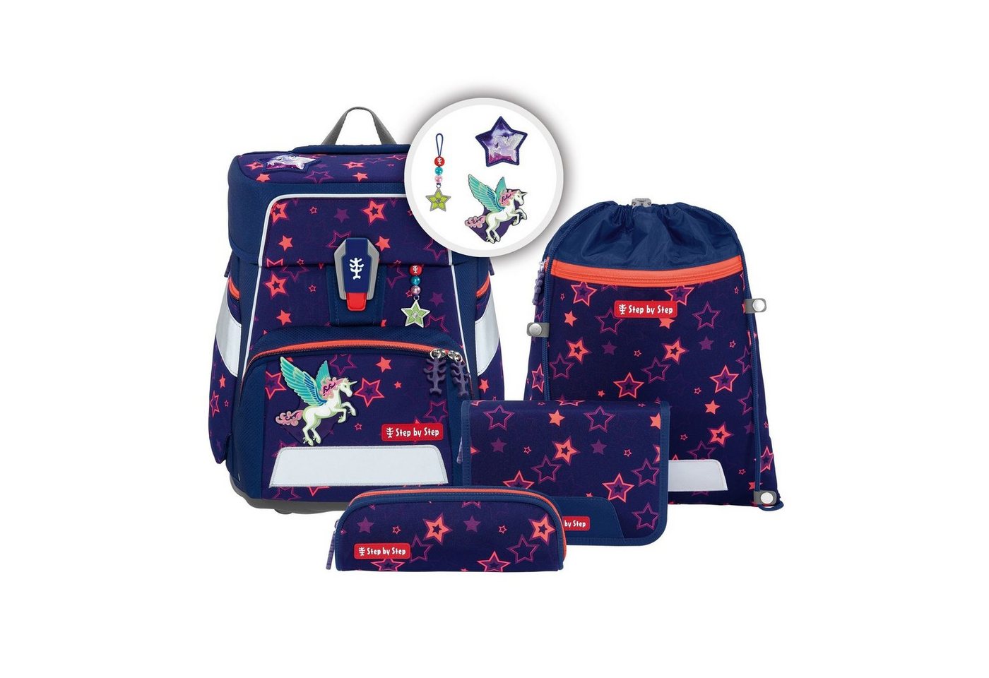 Step by Step Schulranzen Space (5-tlg), PET von Step by Step