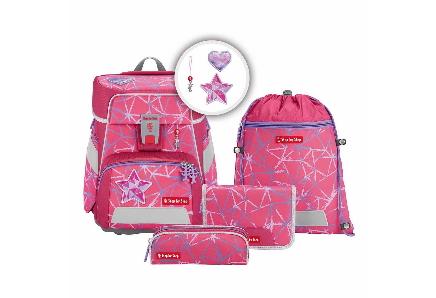 Step by Step Schulranzen Space (5-tlg), PET von Step by Step