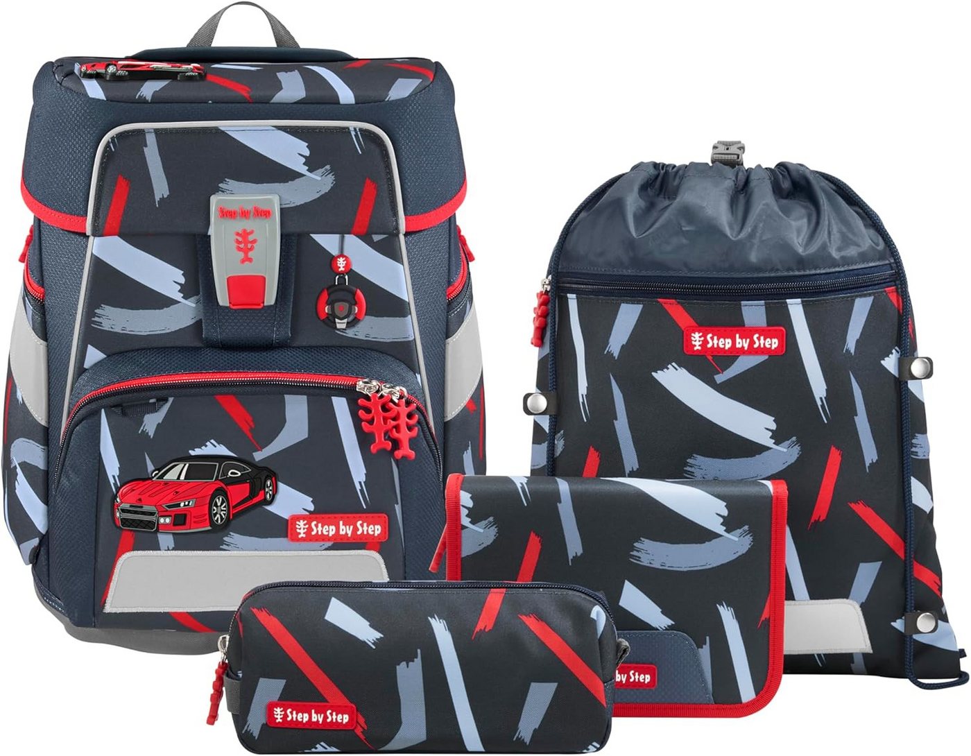 Step by Step Schulranzen Step by Step 138041 SPACE Schulranzen-Set "Sports Car Mick", 5-teilig von Step by Step