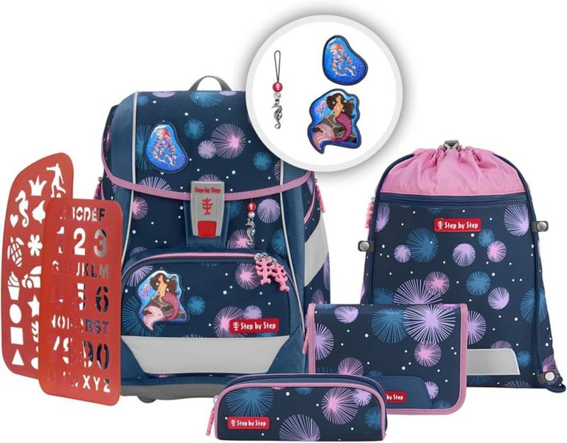 Step by Step Schulranzen Step by Step 222607 2IN1 PLUS Schulranzen-Set "Mermaid Delia", 6-teili von Step by Step