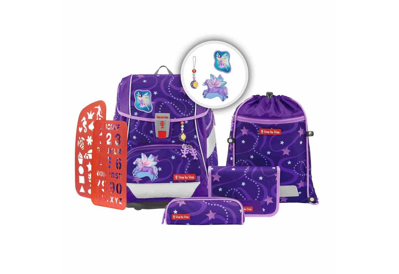Step by Step Schulrucksack Step by Step 2IN1 PLUS Schulranzen-Set "Pegasus Emily", 6-teilig Step by Step Schulrucksack Step by Step 2IN1 PLUS Schulranzen-Set "Pegasus Emily", 6-teilig von Step by Step