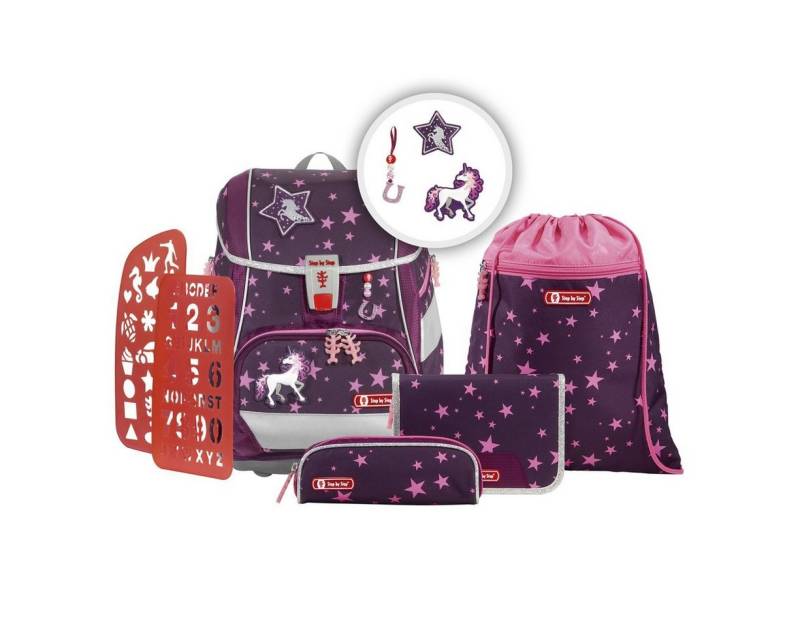 Step by Step Schulrucksack Step by Step 2IN1 PLUS Schulranzen-Set "Unicorn Nuala", 6-teilig von Step by Step