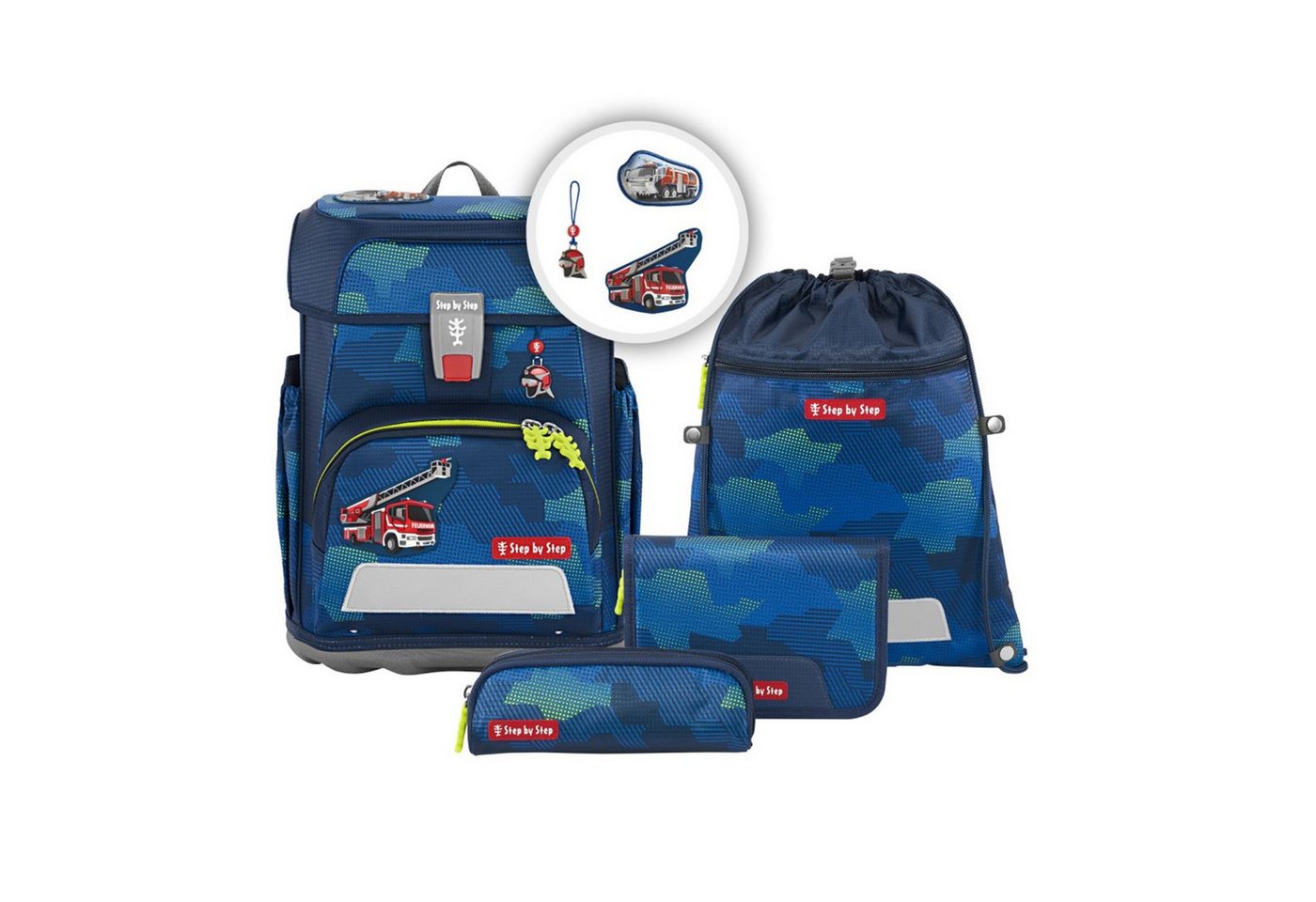 Step by Step Schulranzen Step by Step CLOUD Fire Engine Brandon,Schulranzen-Set 5-teilig von Step by Step