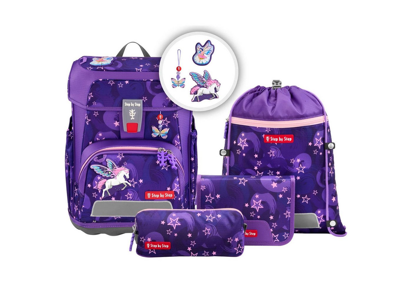 Step by Step Schulranzen Step by Step CLOUD Schulranzen-Set Pegasus Liv 5-tlg. Step by Step Schulranzen Step by Step CLOUD Schulranzen-Set Pegasus Liv 5-tlg. von Step by Step