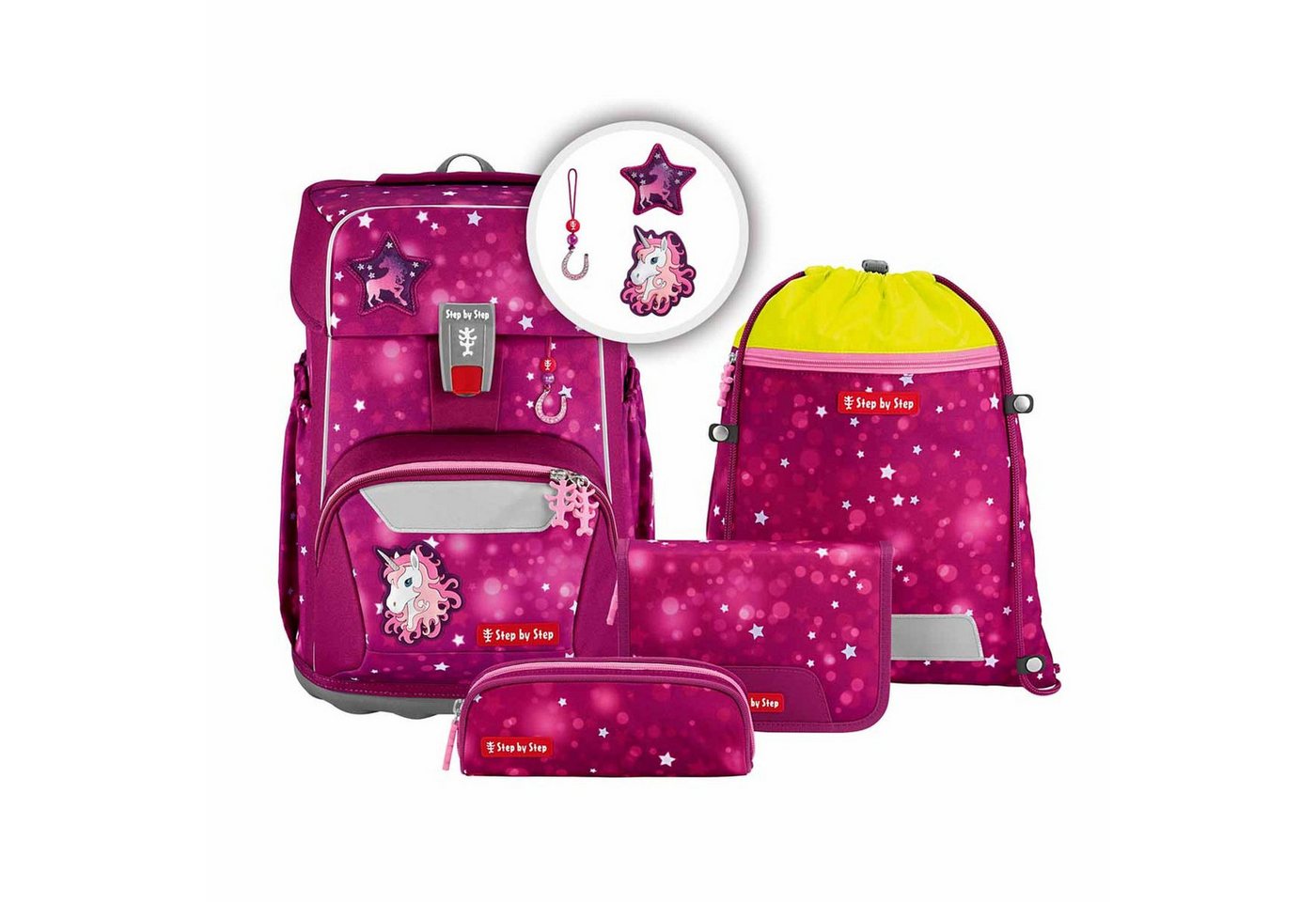 Step by Step Schulranzen Step by Step GIANT Schulrucksack-Set Sweet Unicorn Nuala 5-tlg. von Step by Step