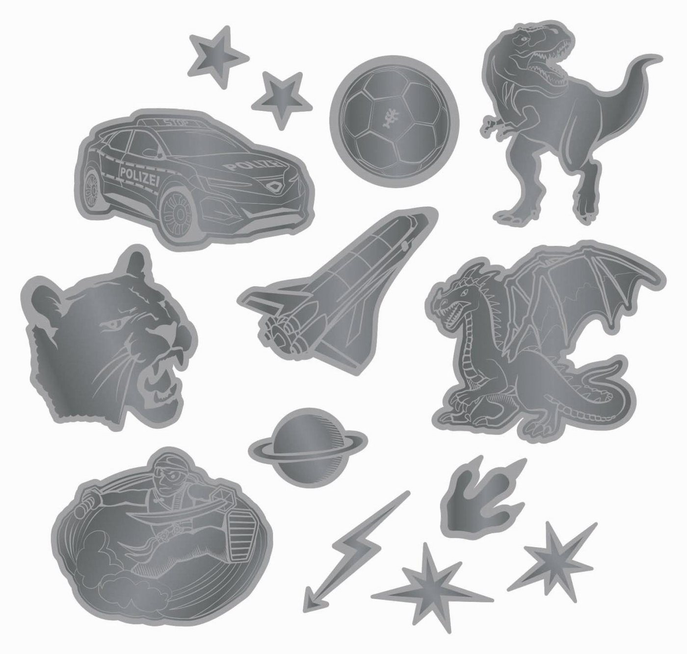 Step by Step Schulranzen Step by Step Reflektierendes Sticker-Set Schwarz"" von Step by Step