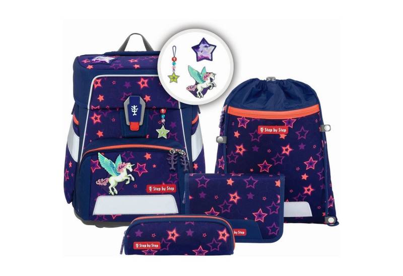 Step by Step Schulranzen Step by Step SPACE SHINE Schulranzen-Set Pegasus Night Nuala 5-tlg. von Step by Step