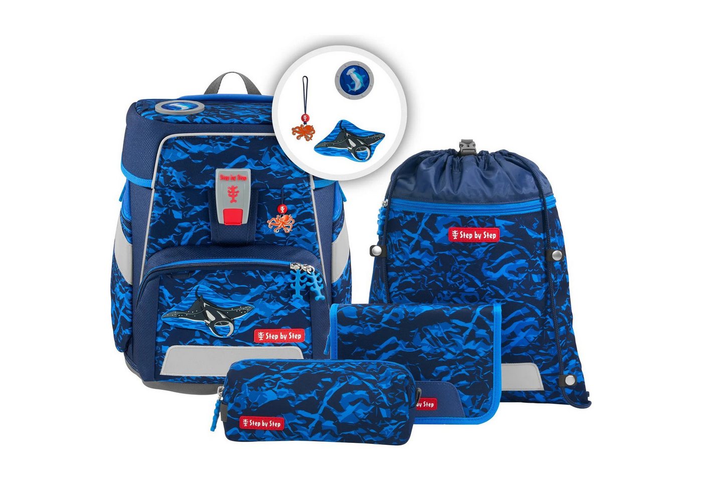 Step by Step Schulranzen Step by Step SPACE Schulranzen-Set Manta Rio 5-tlg. von Step by Step