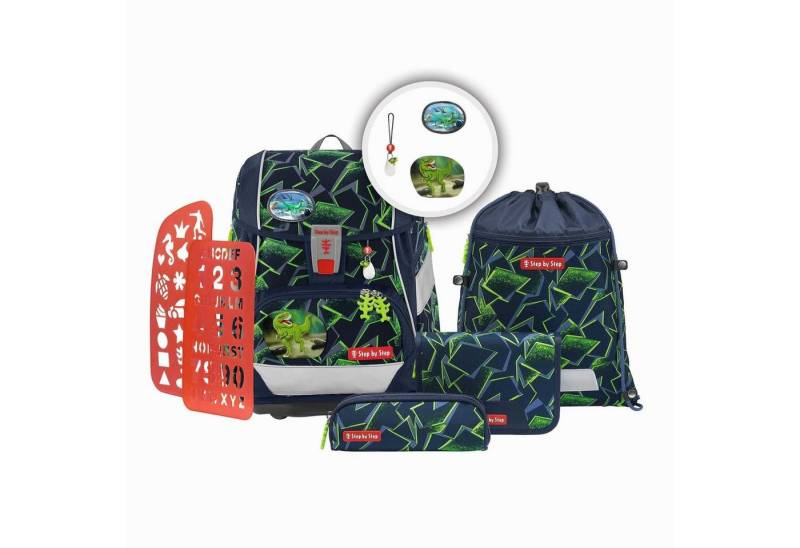 Step by Step Schulranzen 2IN1 PLUS Schulranzen-Set Wild T-Rex Taro 6-teilig von Step by Step