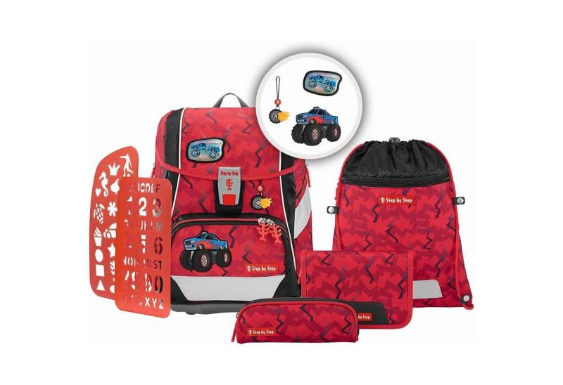 Step by Step Schulranzen 2IN1 PLUS Schulranzen-Set Monster Truck Rocky 6-tlg. von Step by Step