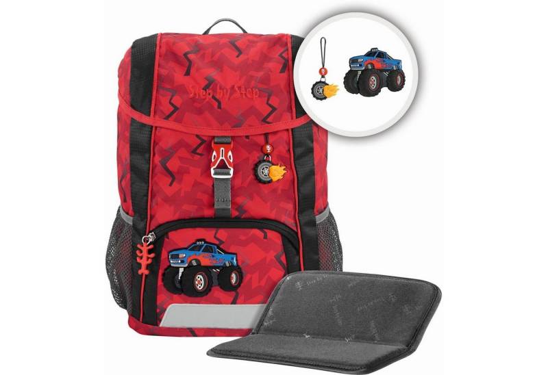 Step by Step Schulrucksack Junior KID Rucksack-Set Monster Truck Rocky 3-tlg. von Step by Step