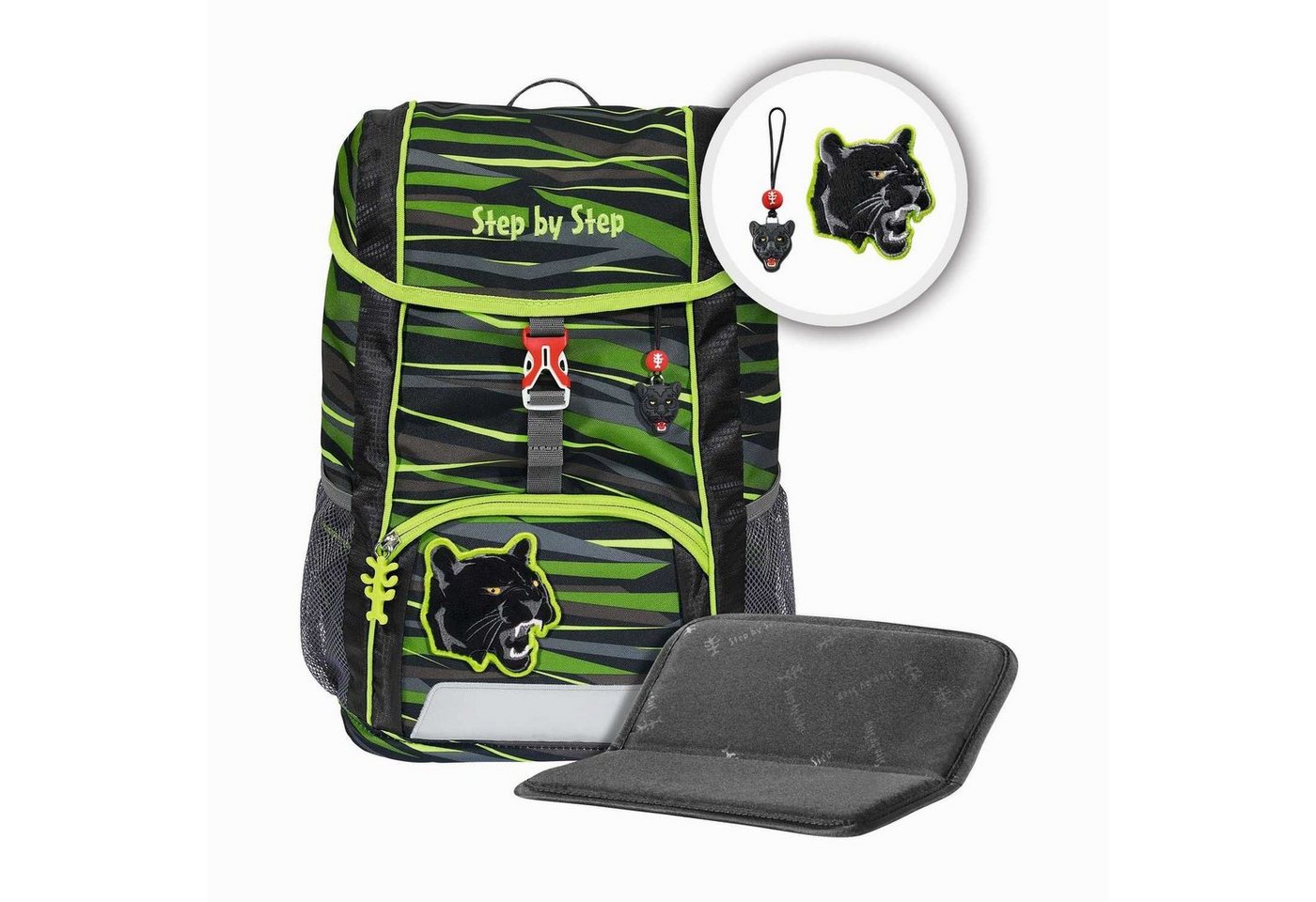 Step by Step Schulrucksack KID Rucksack-Set Wild Cat Chiko 3-teilig von Step by Step