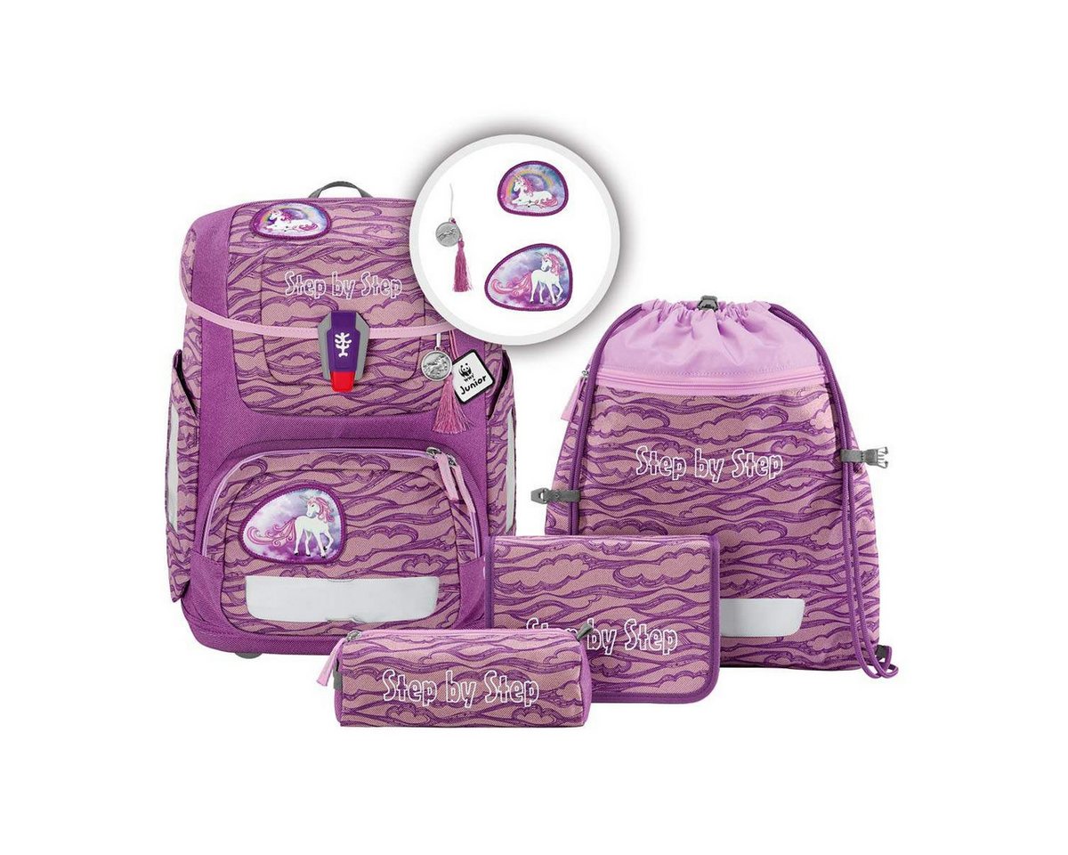 Step by Step Schulrucksack Step by Step CIRCLE Schulranzen-Set 5-teilig Lovely Unicorn Nuala von Step by Step
