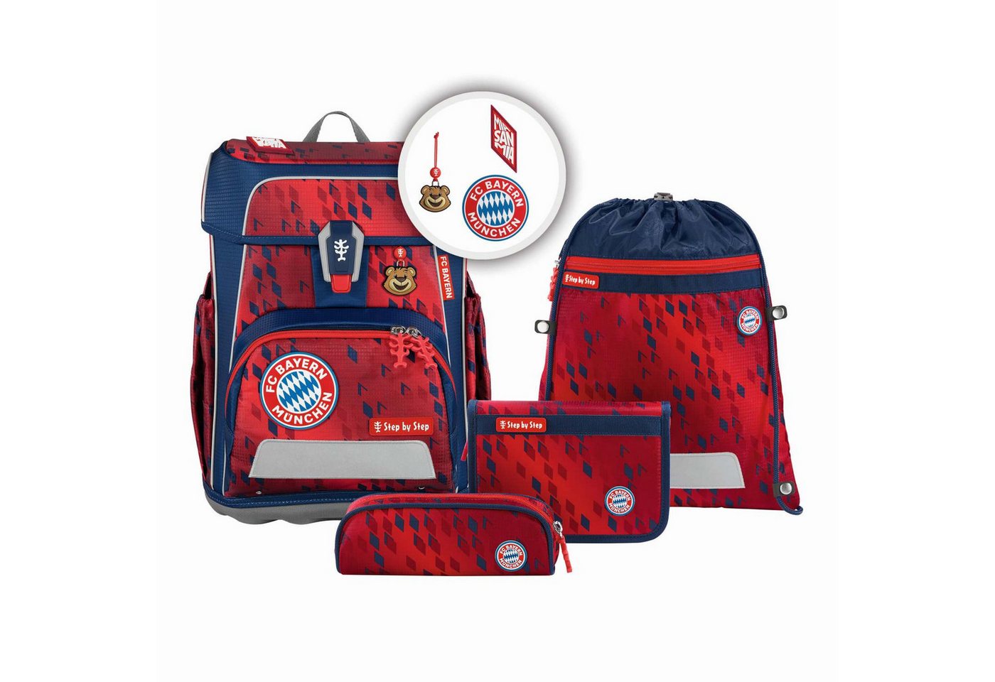 Step by Step Schulrucksack Step by Step CLOUD FC Bayern Schulranzen-Set "Mia san Mia", 5-teilig Step by Step Schulrucksack Step by Step CLOUD FC Bayern Schulranzen-Set "Mia san Mia", 5-teilig von Step by Step