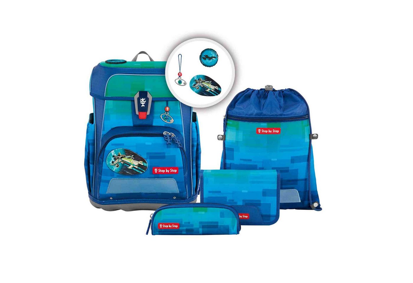 Step by Step Schulrucksack Step by Step CLOUD OCEAN Schulranzen-Set "Space Craft Spike", 5-teilig Step by Step Schulrucksack Step by Step CLOUD OCEAN Schulranzen-Set "Space Craft Spike", 5-teilig von Step by Step