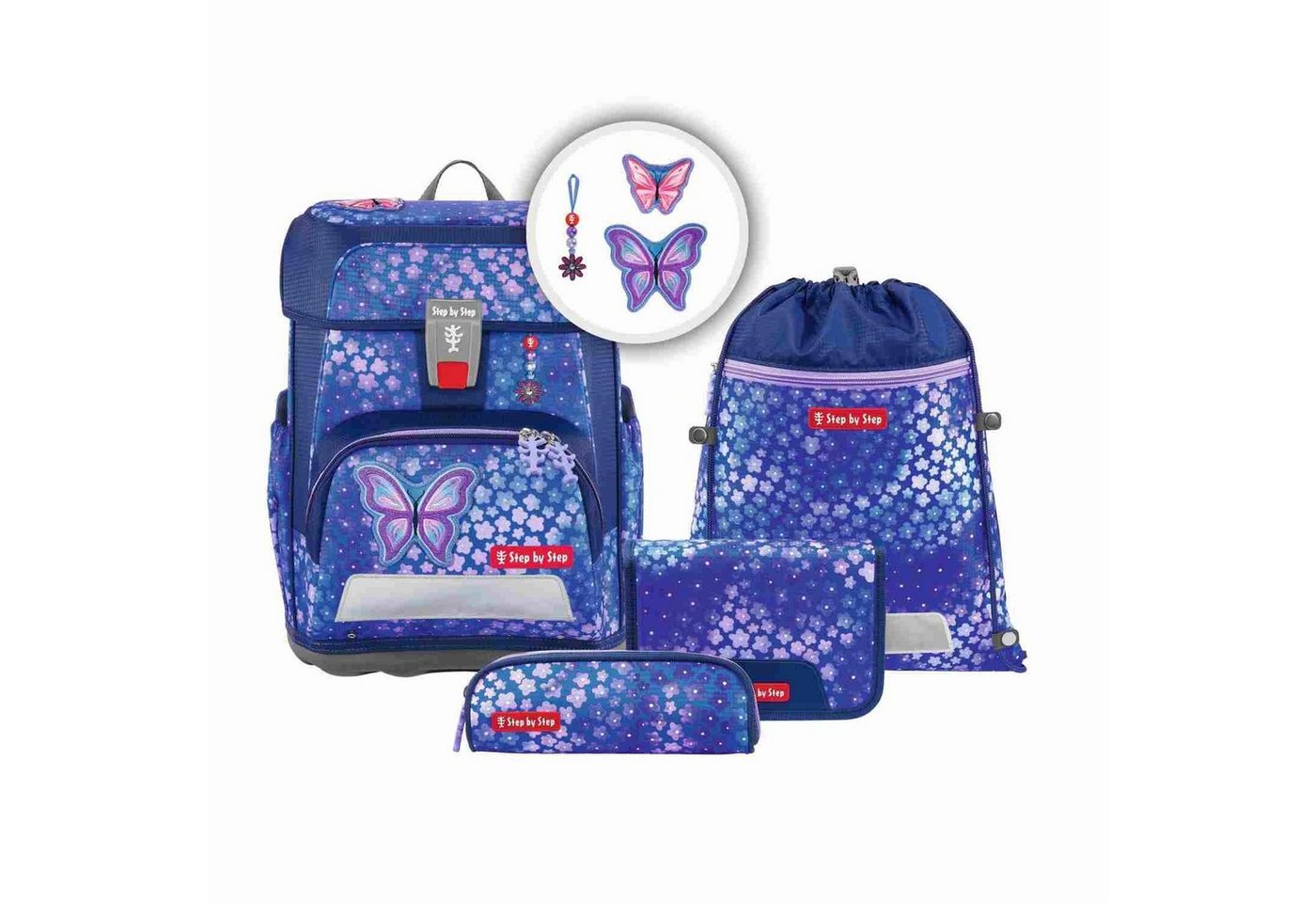 Step by Step Schulrucksack Step by Step CLOUD Schulranzen-Set "Butterfly Maja", 5-teilig von Step by Step