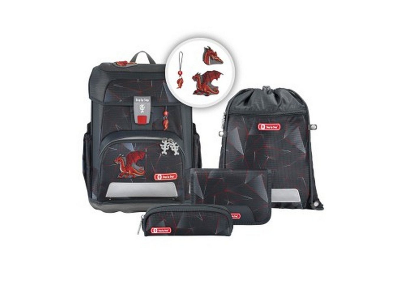 Step by Step Schulrucksack Step by Step CLOUD Schulranzen-Set "Dragon Drako", 5-teilig von Step by Step