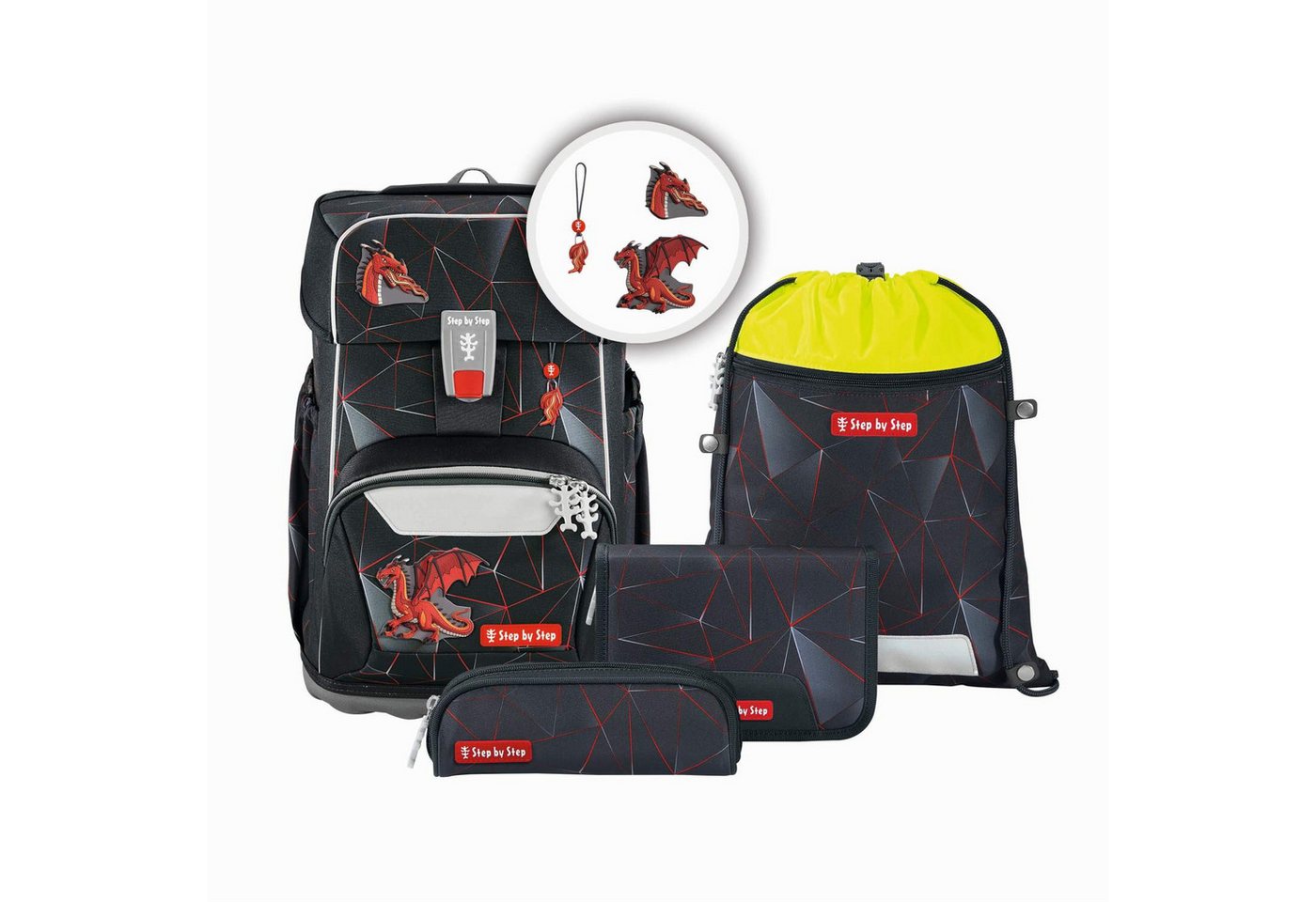 Step by Step Schulrucksack Step by Step GIANT Schulranzen-Set "Dragon Drako", 5-teilig Step by Step Schulrucksack Step by Step GIANT Schulranzen-Set "Dragon Drako", 5-teilig von Step by Step