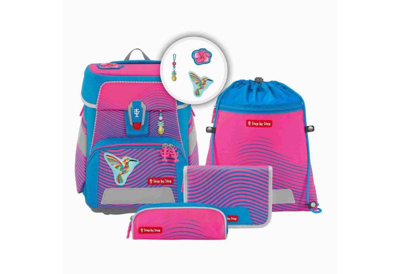 Step by Step Schulrucksack Step by Step SPACE NEON Schulranzen-Set "Kolibri Kaja“, 5-teilig von Step by Step