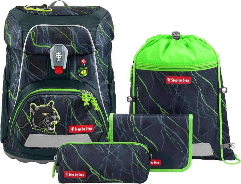 Step by Step - Step by Step Danger Cat Chiko Fit Schulranzen-Set 5-tlg. 990g 19L Schwarz von Step by Step