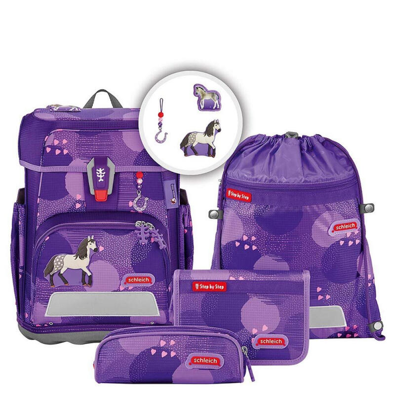 Step by Step - Step by Step Horse Club Andalusier Cloud Schulrucksack-Set 5tlg. 990g Lila von Step by Step